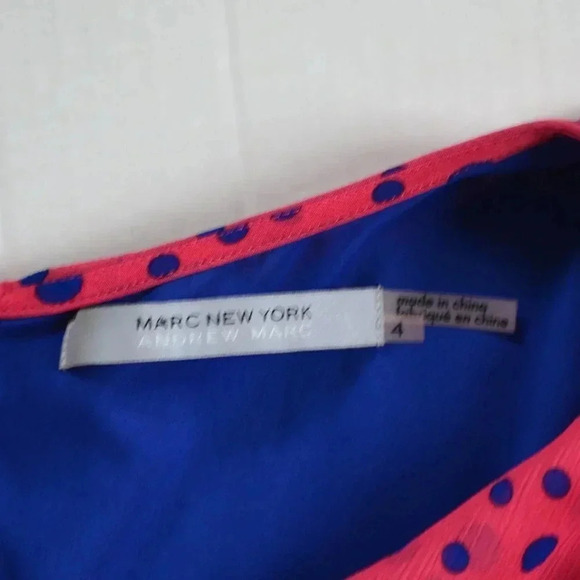 Pink Polka  Dot Lined Dress - Picture 7 of 10